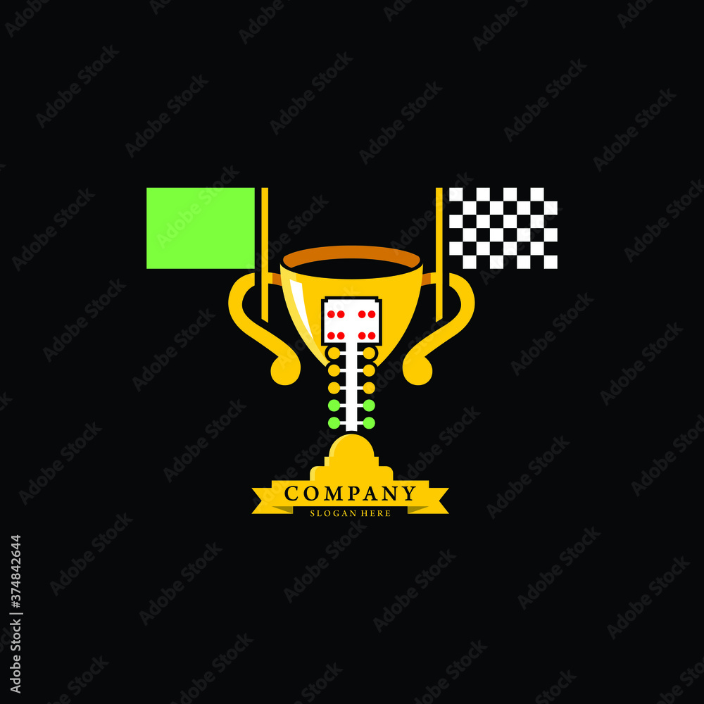 races trophy icon. Linear vector illustration, a Simple Trophy logo design races trophy icon. Linear vector illustration, a Simple Trophy logo design