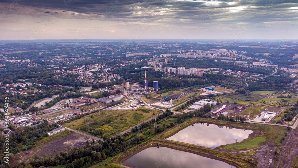 Jastrzębie Zdrój, panorama z lotu ptaka, Śląsk, Polska
