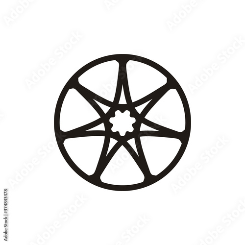 Septa Gram Seven Pointed Star logo design