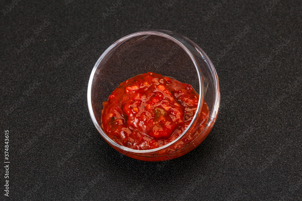 Tomato spicy sauce in the bowl Tomato spicy sauce in the bowl