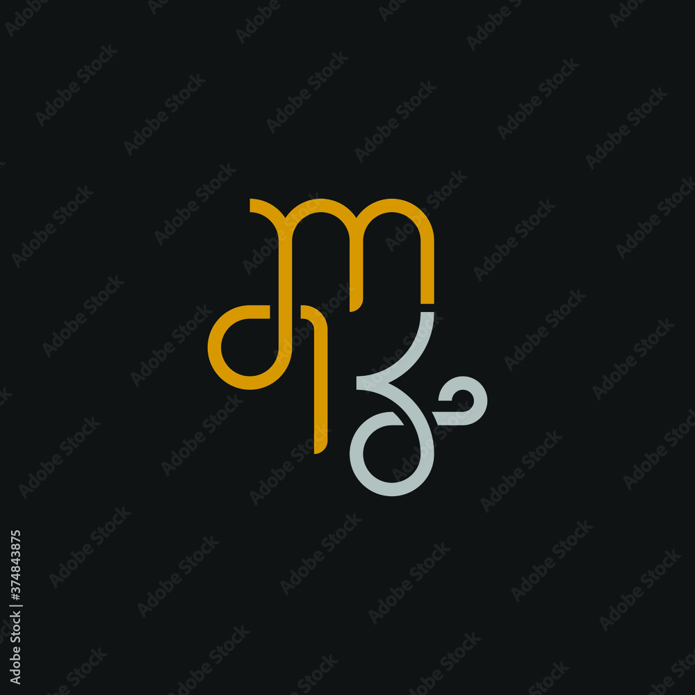 MK KM abstract vector logo monogram template, Letter M and K logo or MK initials two modern monogram symbol concept. Creative Line sign design. MK KM abstract vector logo monogram template, Letter M and K logo or MK initials two modern monogram symbol concept. Creative Line sign design.