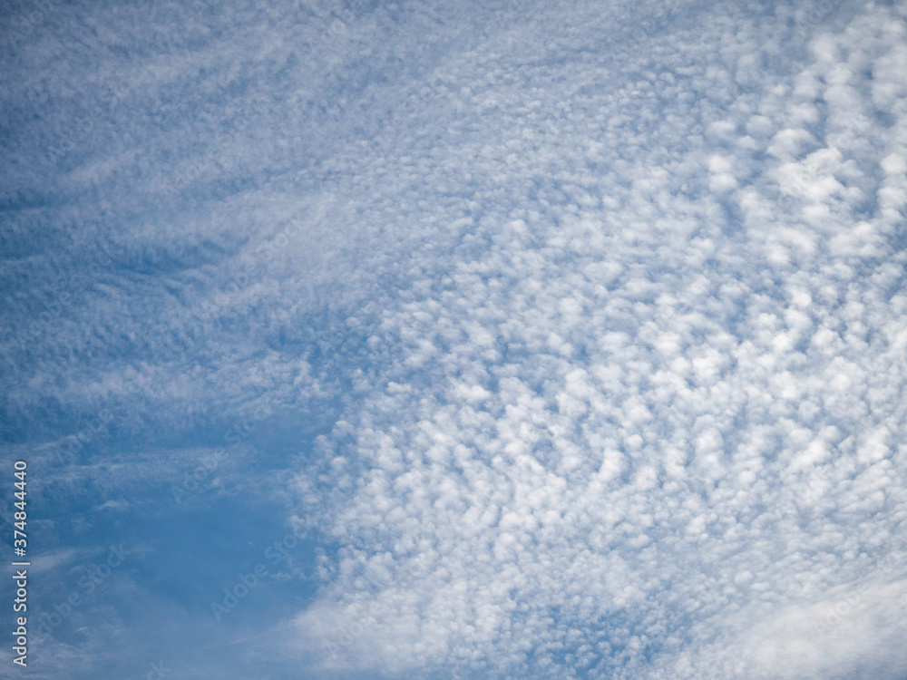Cirrus-Cumulus clouds in a blue sky.