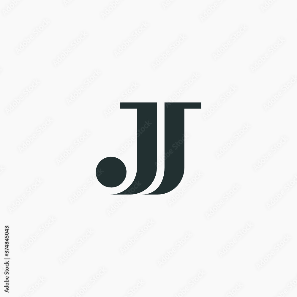 Simple Modern JJ J Monogram Logo Stock Vector Adobe Stock