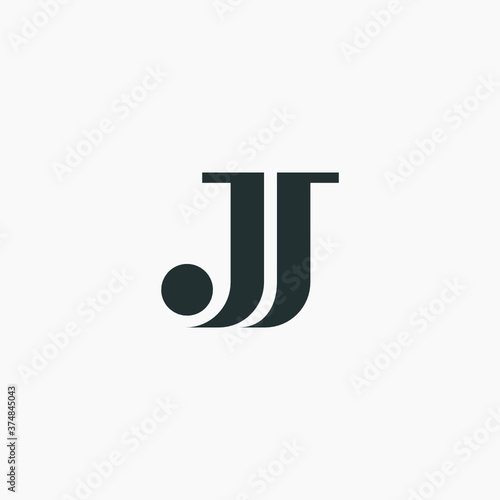Simple Modern JJ J Monogram Logo
