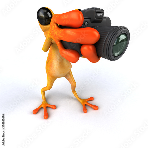 Fun frog- 3D Illustration © Julien Tromeur