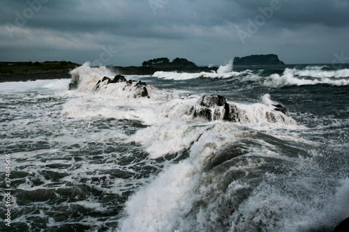 Sea with typhoon
