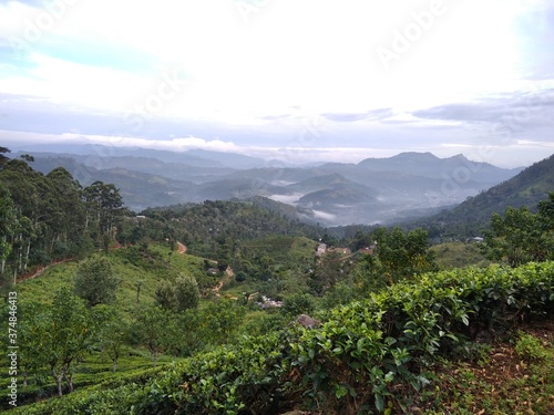 mountain landscape with blue sky