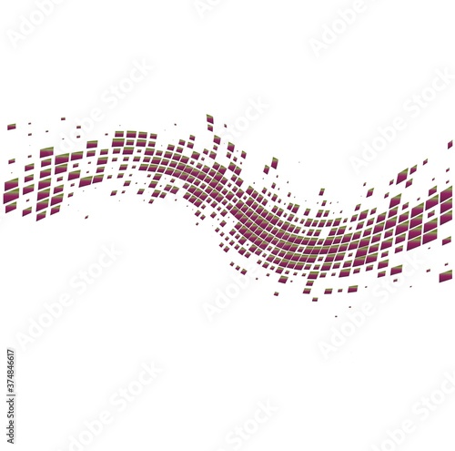 pattern of wave with squares