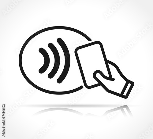 Vector contactless payment icon sign