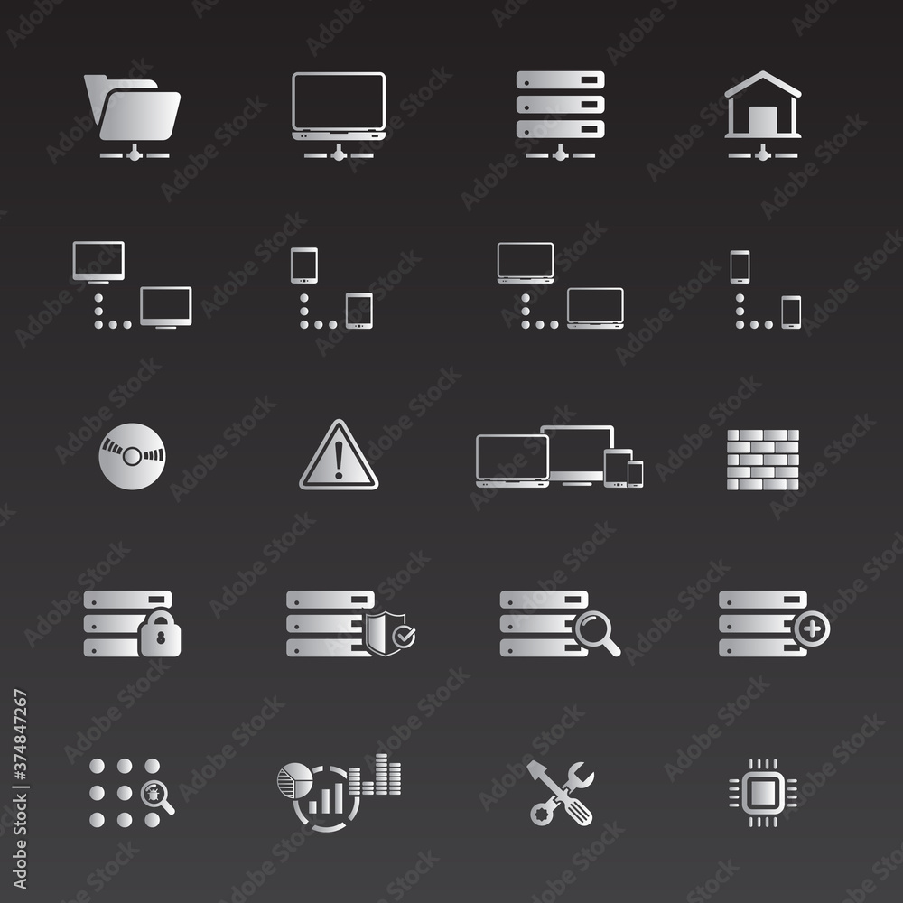 Web Hosting Icon Set