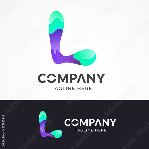 letters L logo template, vibrant logos. vector illustrations