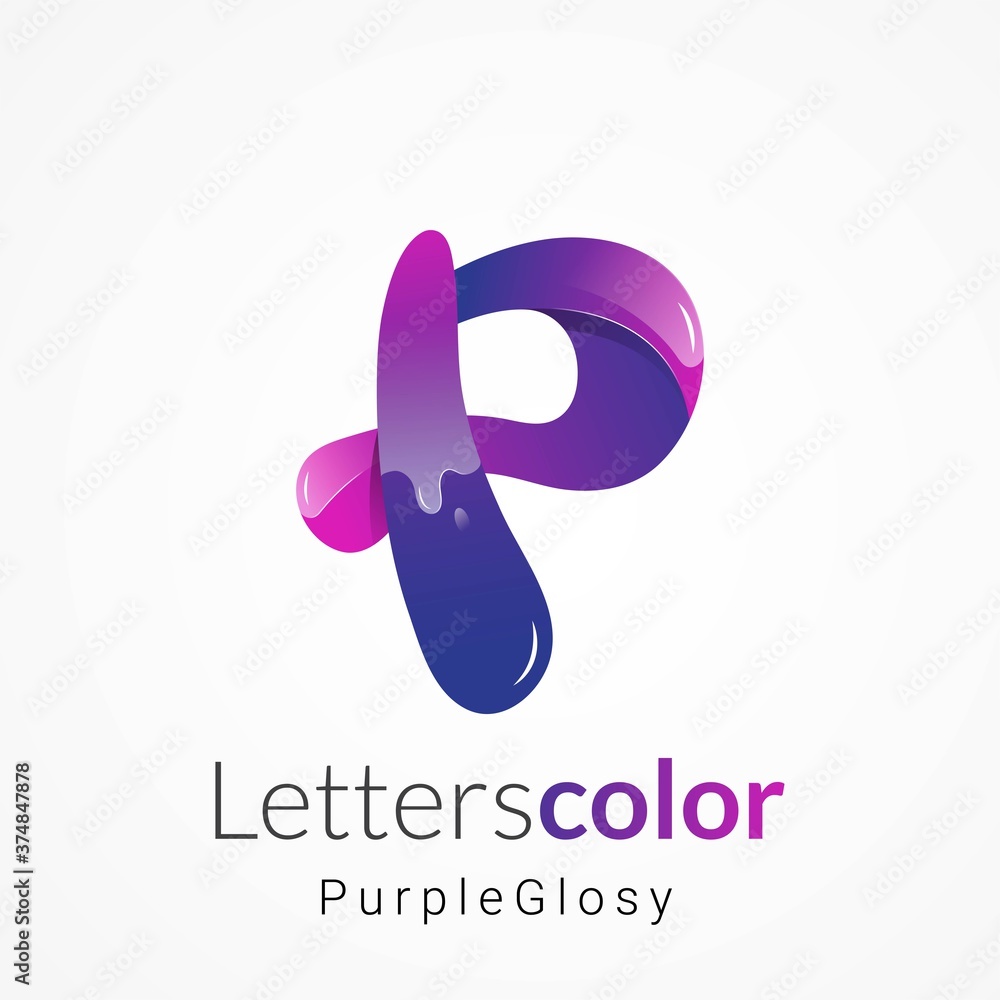 P Letter Modern Style Logo. Vector Abstract Material Design Style. Logo ...