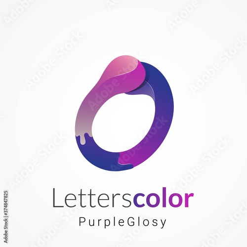 o letter modern style logo. Vector abstract material design style. Logo elements, icon, full color logos, Vector, illustrations