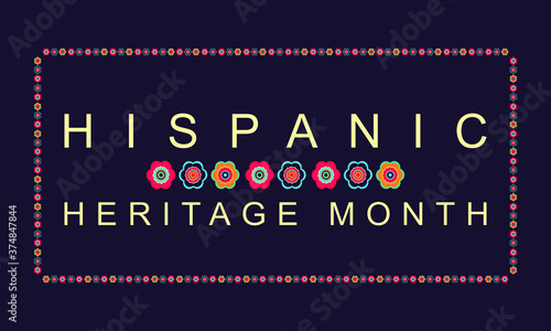 Hispanic Heritage Month poster, card, background