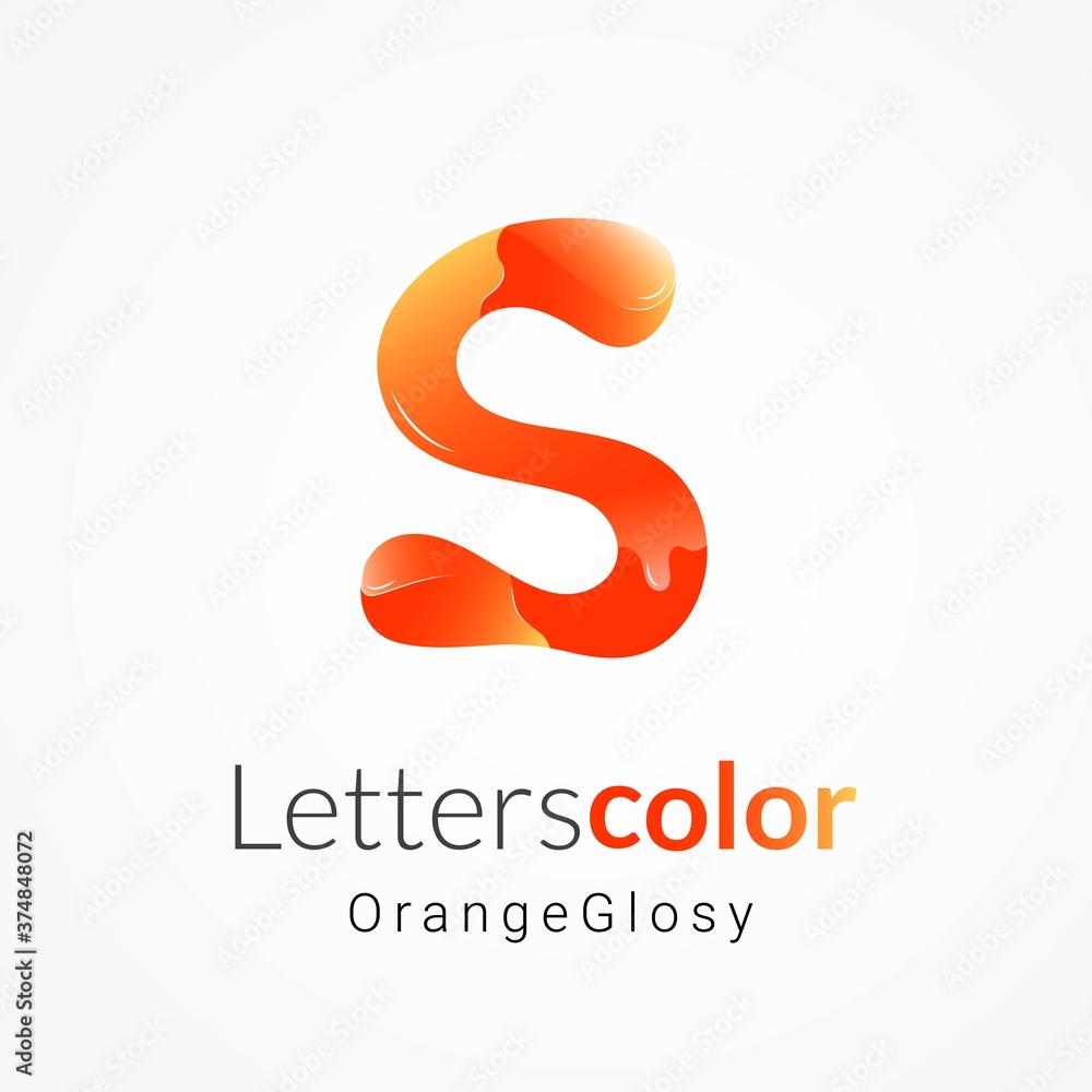 Letter s gradient logo design with fluid style. Vector illustrations Letter s gradient logo design with fluid style. Vector illustrations