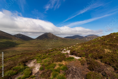 mountain landscape with blue sky Mourne mountains Newry Northern Ireland