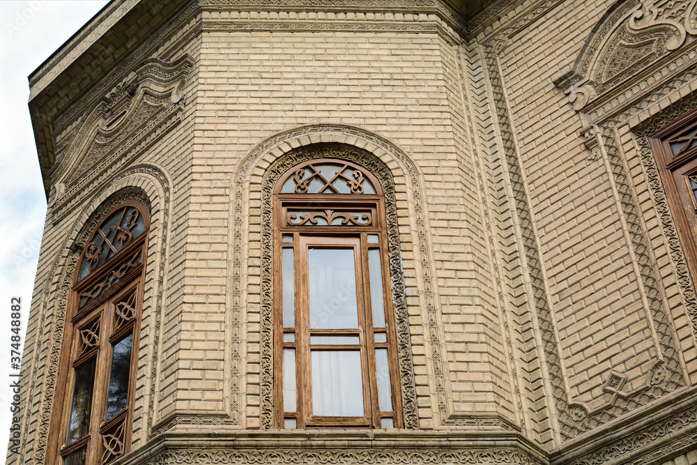 Old wooden window of  the Abgineh glassware & ceramic museum , Tehran, Iran