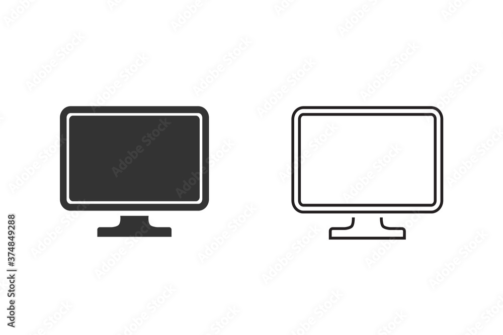 Television, TV line icon set vector illustration Television, TV line icon set vector illustration