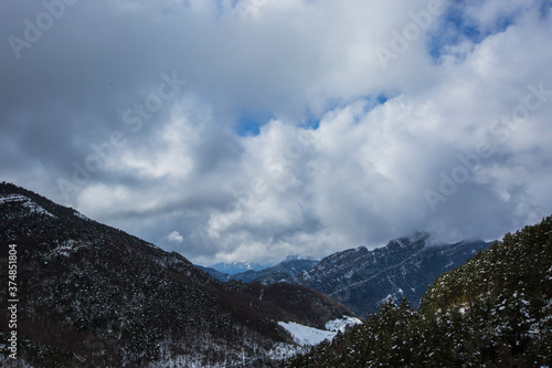 Winter in Bergueda mountains, Barcelona, Catalonia, Pyrenees, Spain