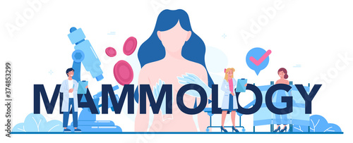 Mammology typographic header. Idea of healthcare and medical