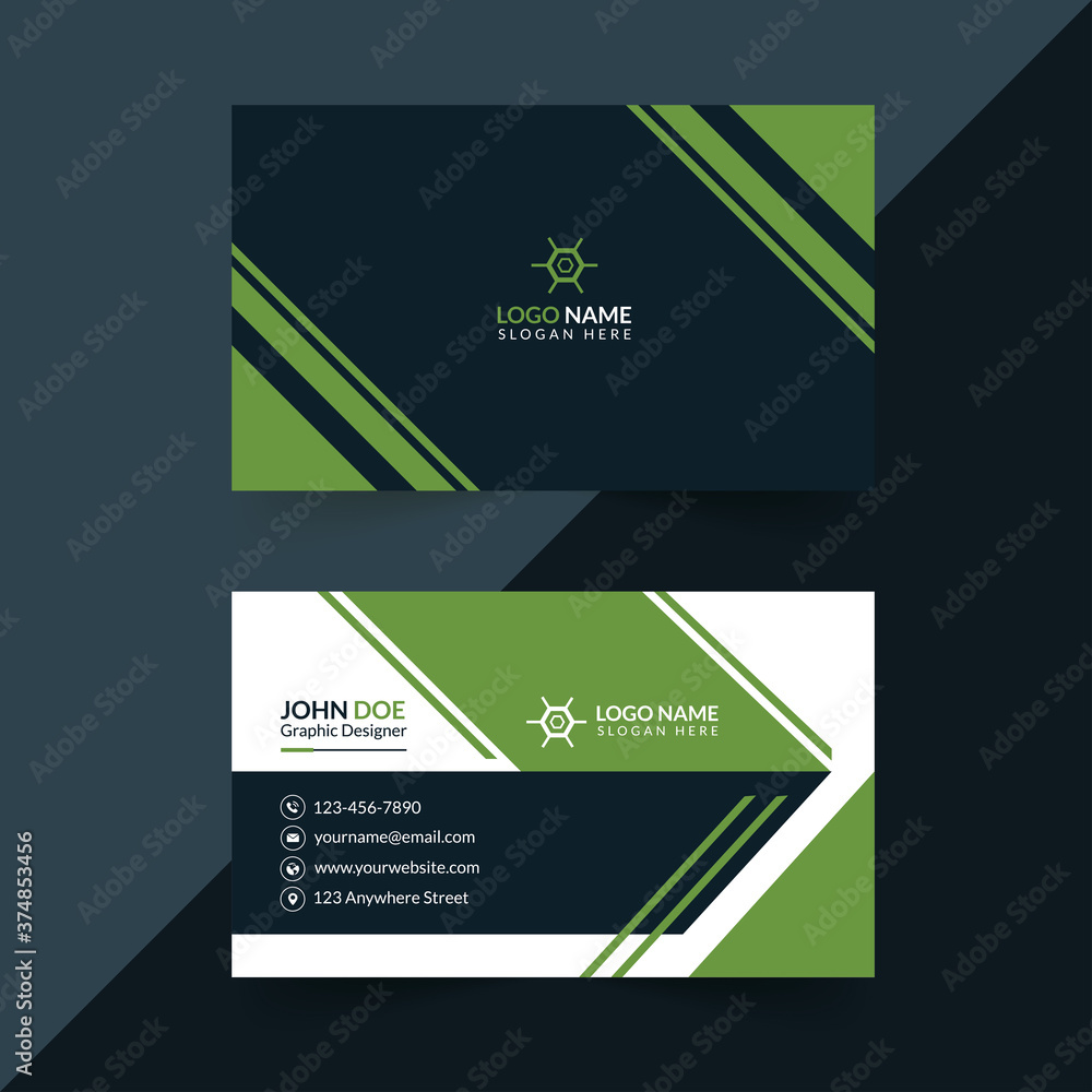 Fototapeta premium Modern professional Business Card Template. Simple Business Card. Professional Business Card. Corporate Business Card Design. Colorful Business Card Template. Creative Business Card