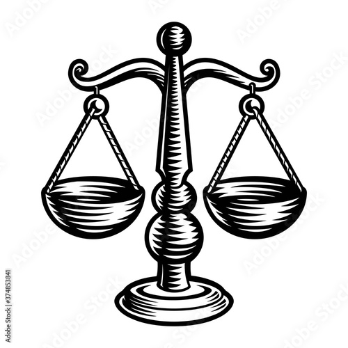 Libra zodiac sign vector illustration isolated on white background