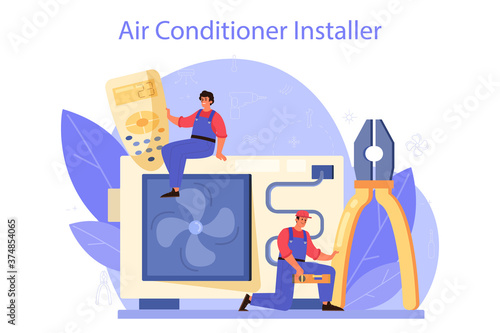 Air conditioning repair and instalation service. Repairman