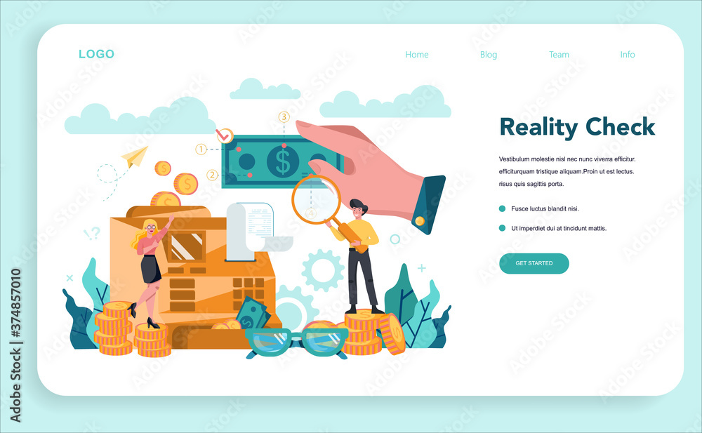 Cashier web banner or landing page. Worker behind the cashier Cashier web banner or landing page. Worker behind the cashier