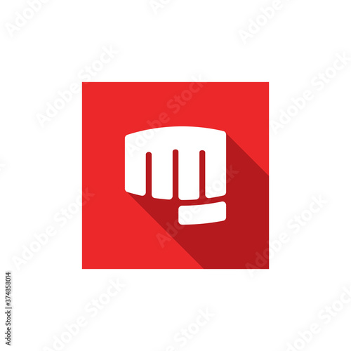 Forward punch logo icon design, clenched fist symbol, martial arts concept