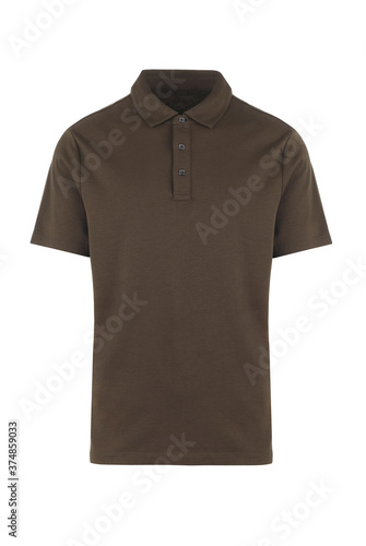 Blank brown t-shirt, front view © Lidiya