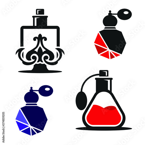 set of sprayer bottles Aroma perfume line icon. Thin linear perfume signs for makeup and visage, 