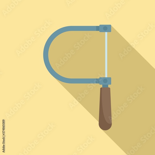 Steel coping saw icon. Flat illustration of steel coping saw vector icon for web design