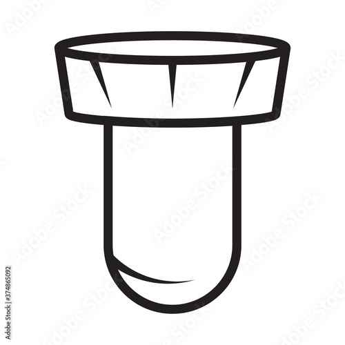 Line art vector icon a antique bottle stopper or wooden stopper