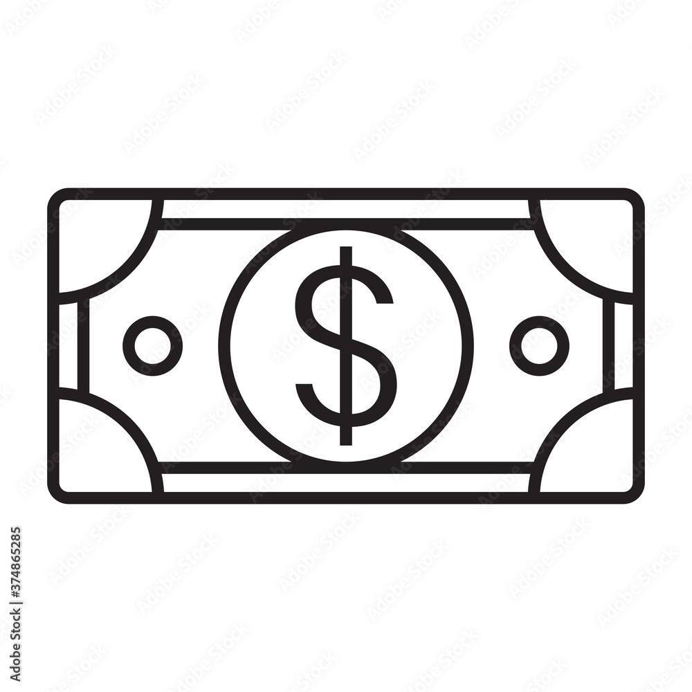 united states dollar money line art icon for apps or websites united states dollar money line art icon for apps or websites