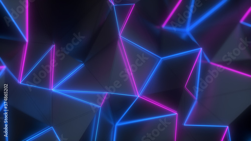 Ultraviolet neon glowing po...