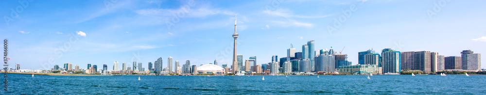 Toronto Skyline Panoramic View Canada - obrazy, fototapety, plakaty 