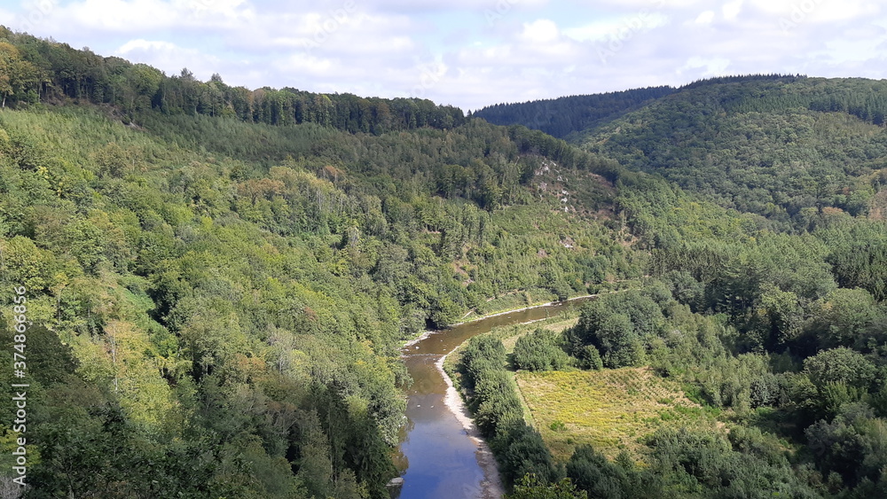 River Semois, Bouillon area, close to Rochehaut, as seen on the Les Echelles or laddertjeswandeling