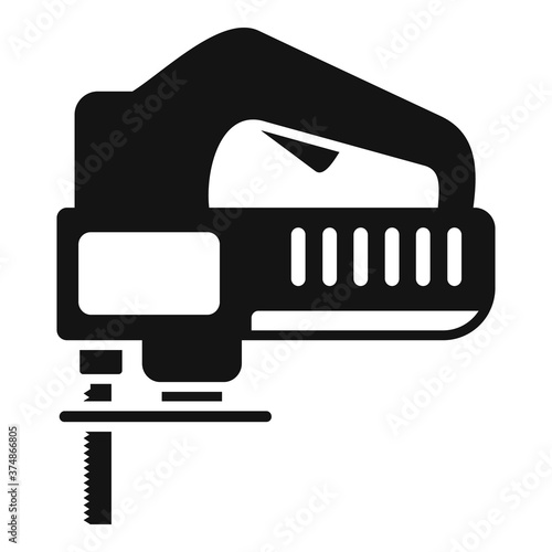 Electric jigsaw icon. Simple illustration of electric jigsaw vector icon for web design isolated on white background