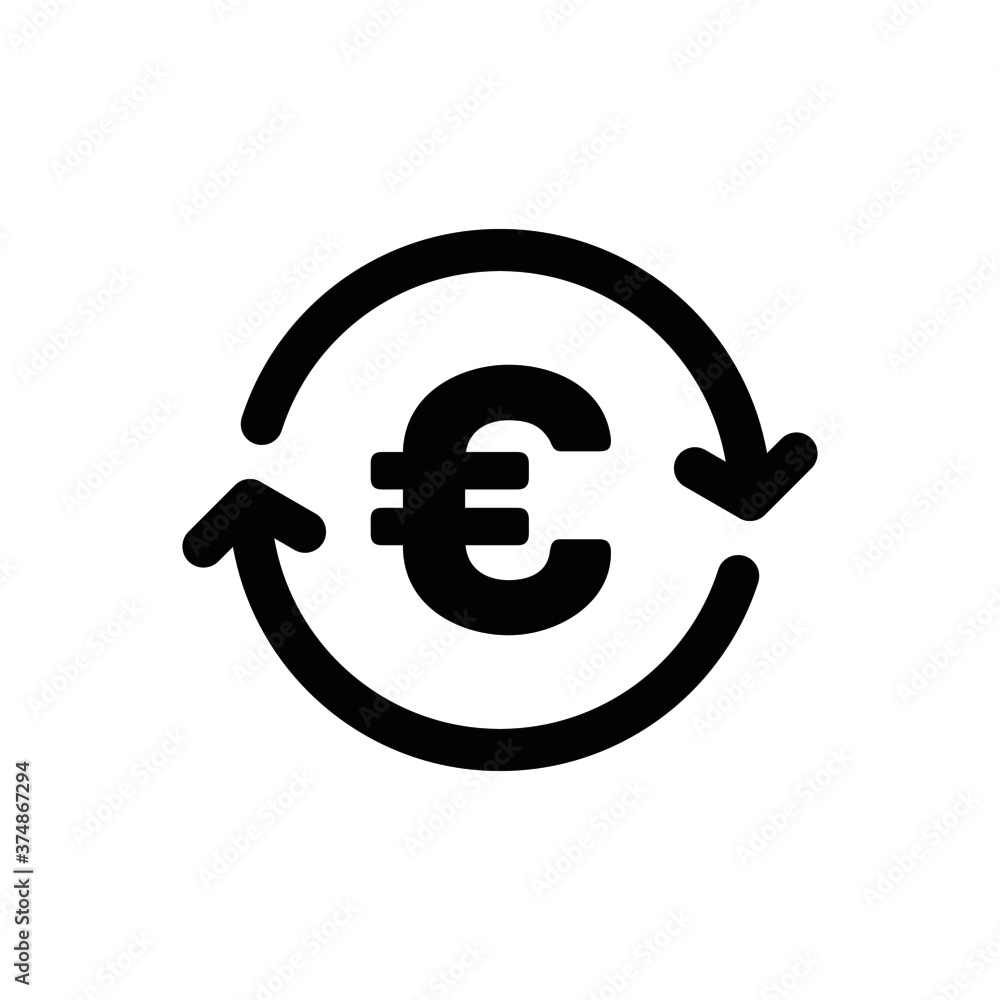 euro icon exchange vector eps euro icon exchange vector eps