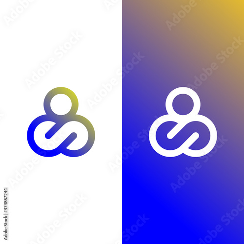 infinity cloud, people logo colorful vector eps