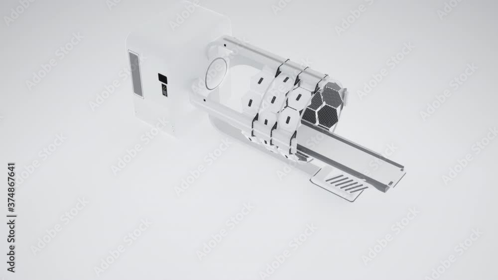 Medical equipment of future. 3D rendering of medical scanner. Medical equipment of future. 3D rendering of medical scanner.