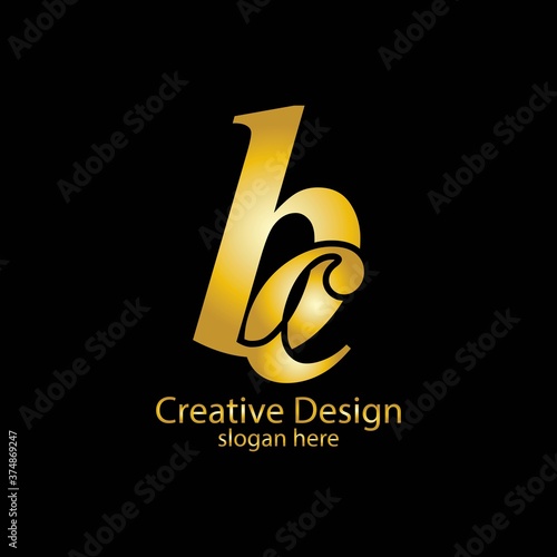 initial letter bc or cb logo vector design
