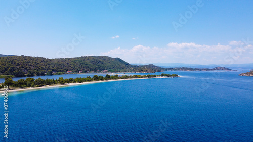 Aerial view of blue clear sea and coast  © Long Frame