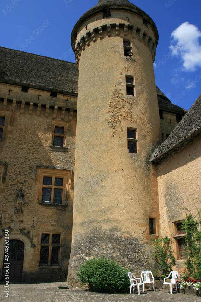 medieval castle in marquay (france)