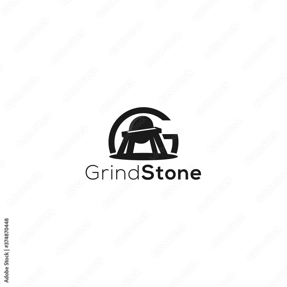 G GrindStone Logo Design Vector