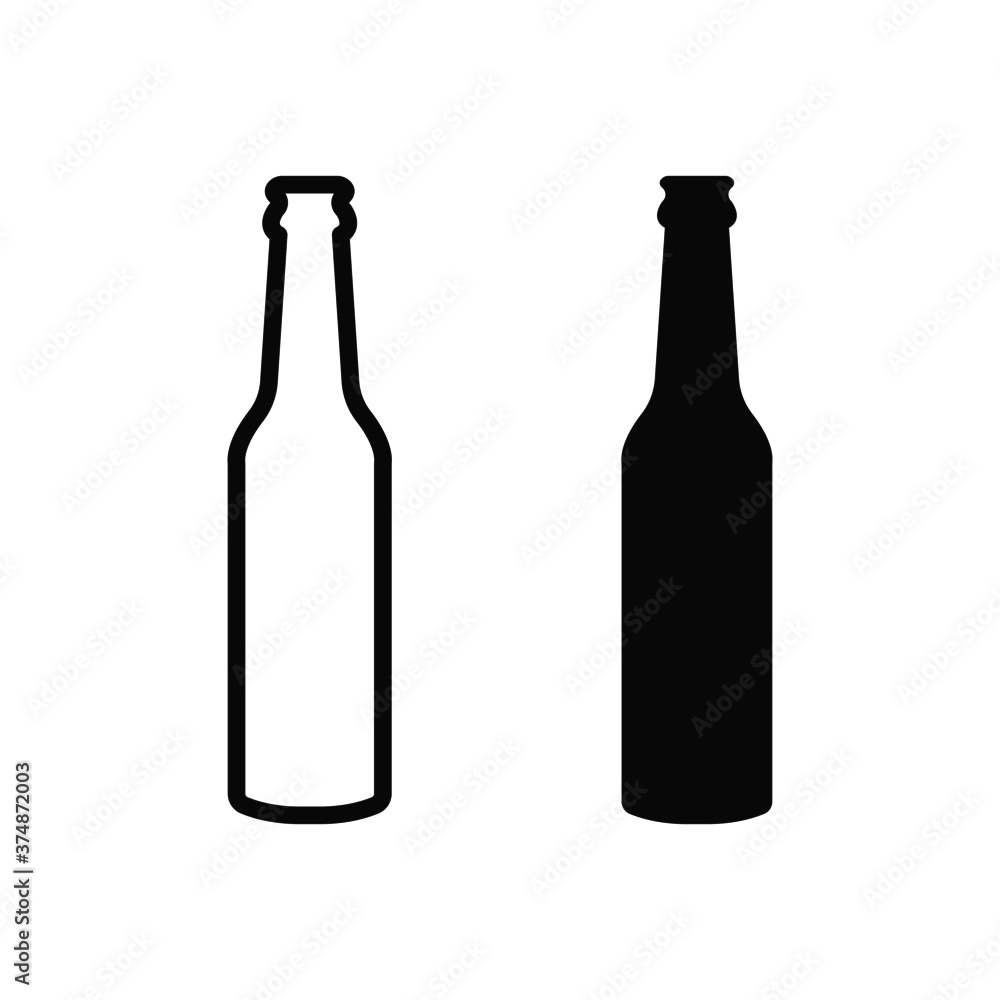 vector illustration of a glass bottle icon vector illustration of a glass bottle icon