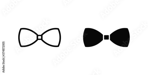 vector illustration of bow tie icon isolated on white background