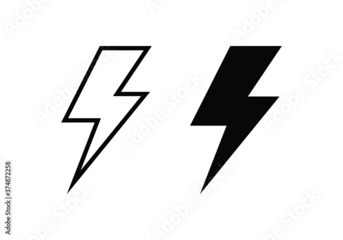 Free Download lightning icon vector illustration on white background - GFXLoad