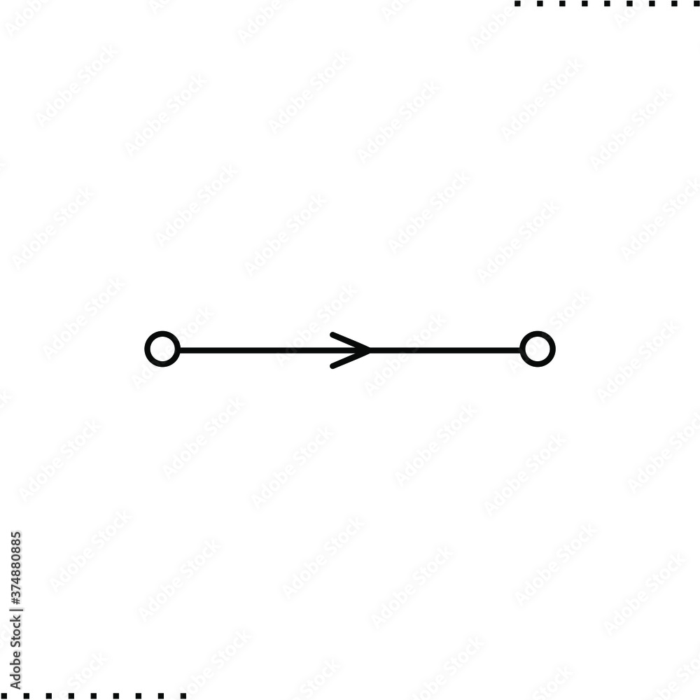 Feynman diagram vector icon in outline Feynman diagram vector icon in outline