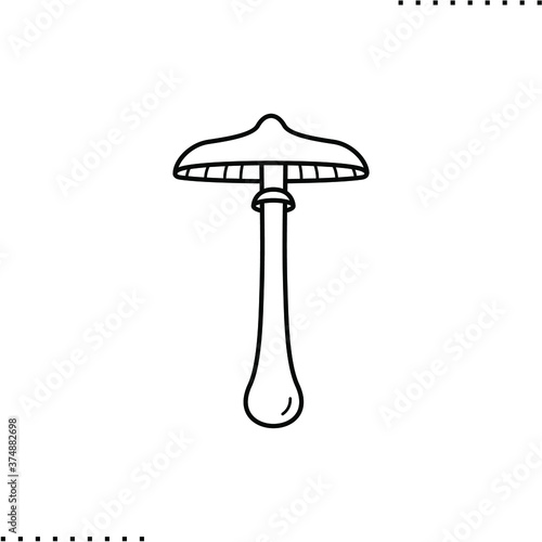hallucinogenic mushrooms,  saprophytes vector icon in outline